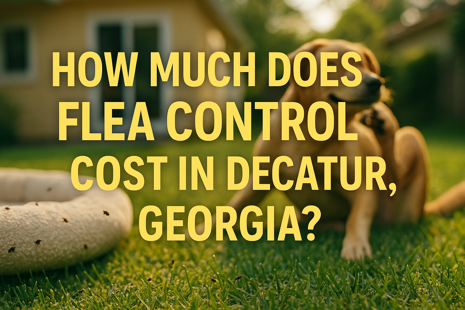 Flea control technician treating a home in Decatur, Georgia