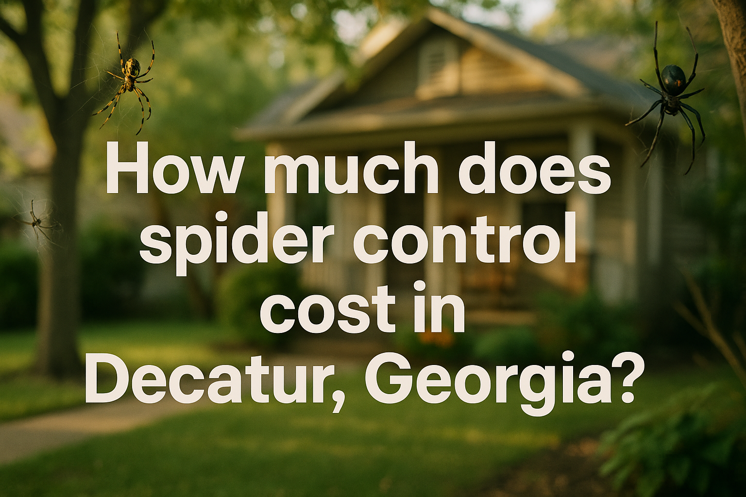 Professional performing spider control treatment in Decatur, Georgia