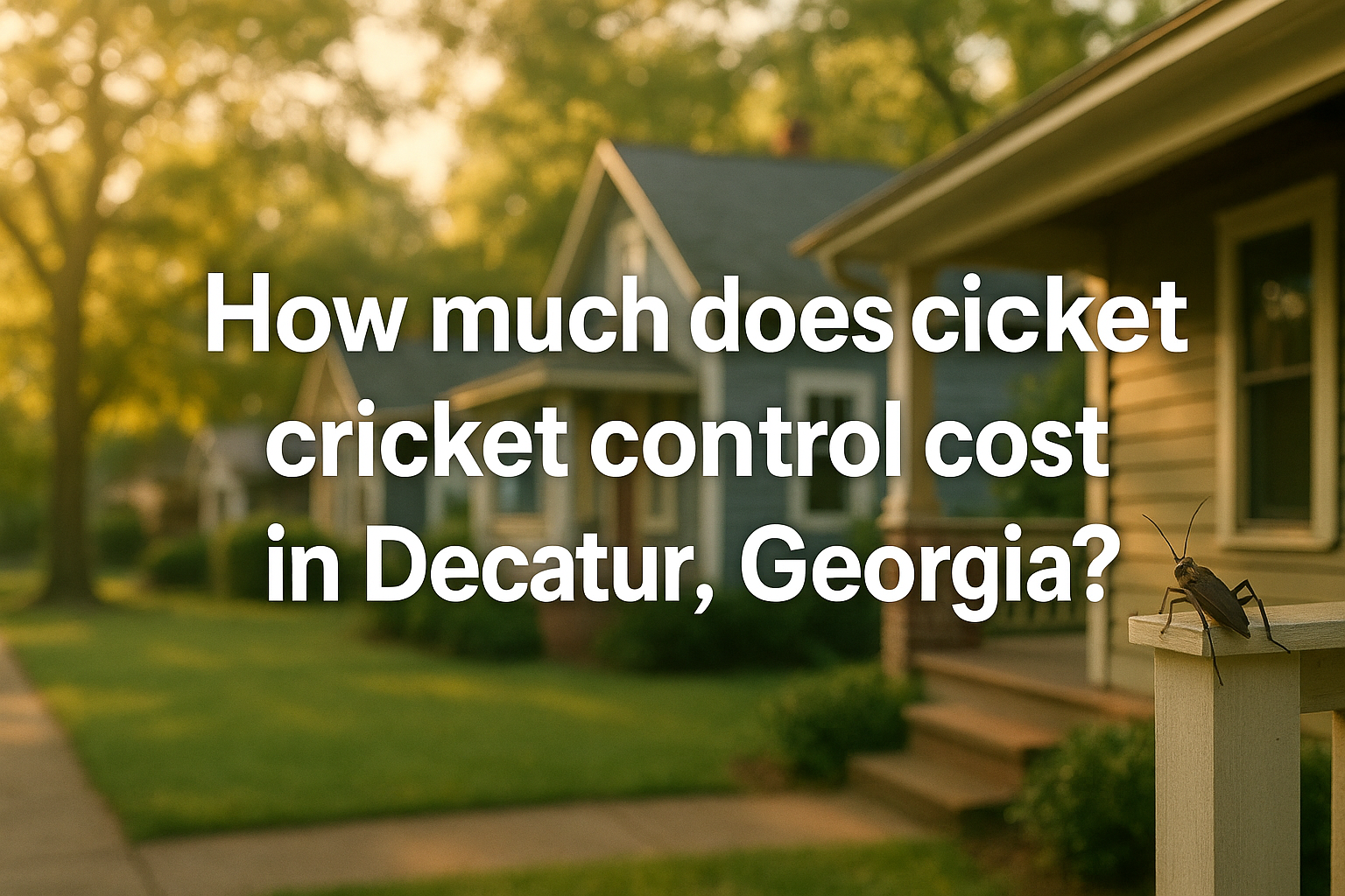 Cricket Control Cost in Decatur, Georgia