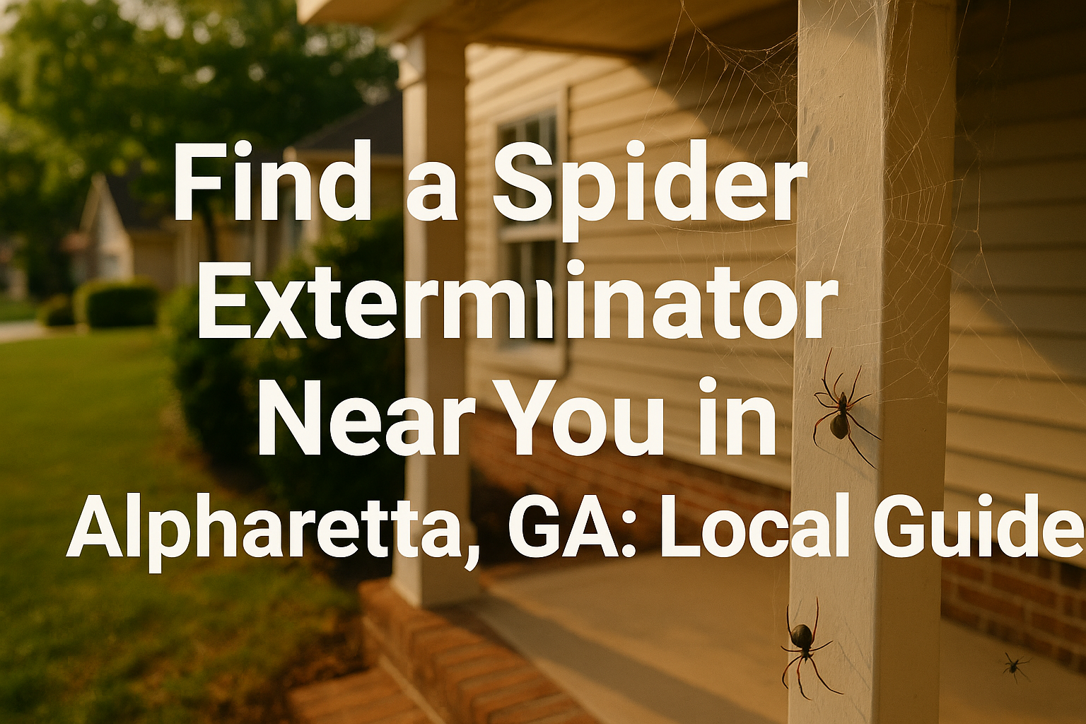 Spider exterminator Alpharetta, GA treating home for spider infestations and preventing re-entry