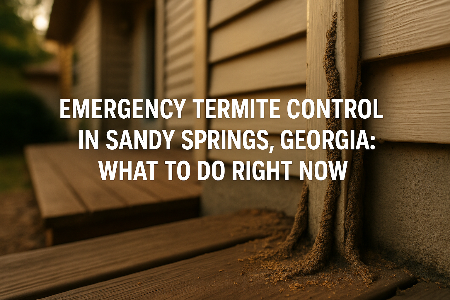 Emergency Termite Control in Sandy Springs, Georgia