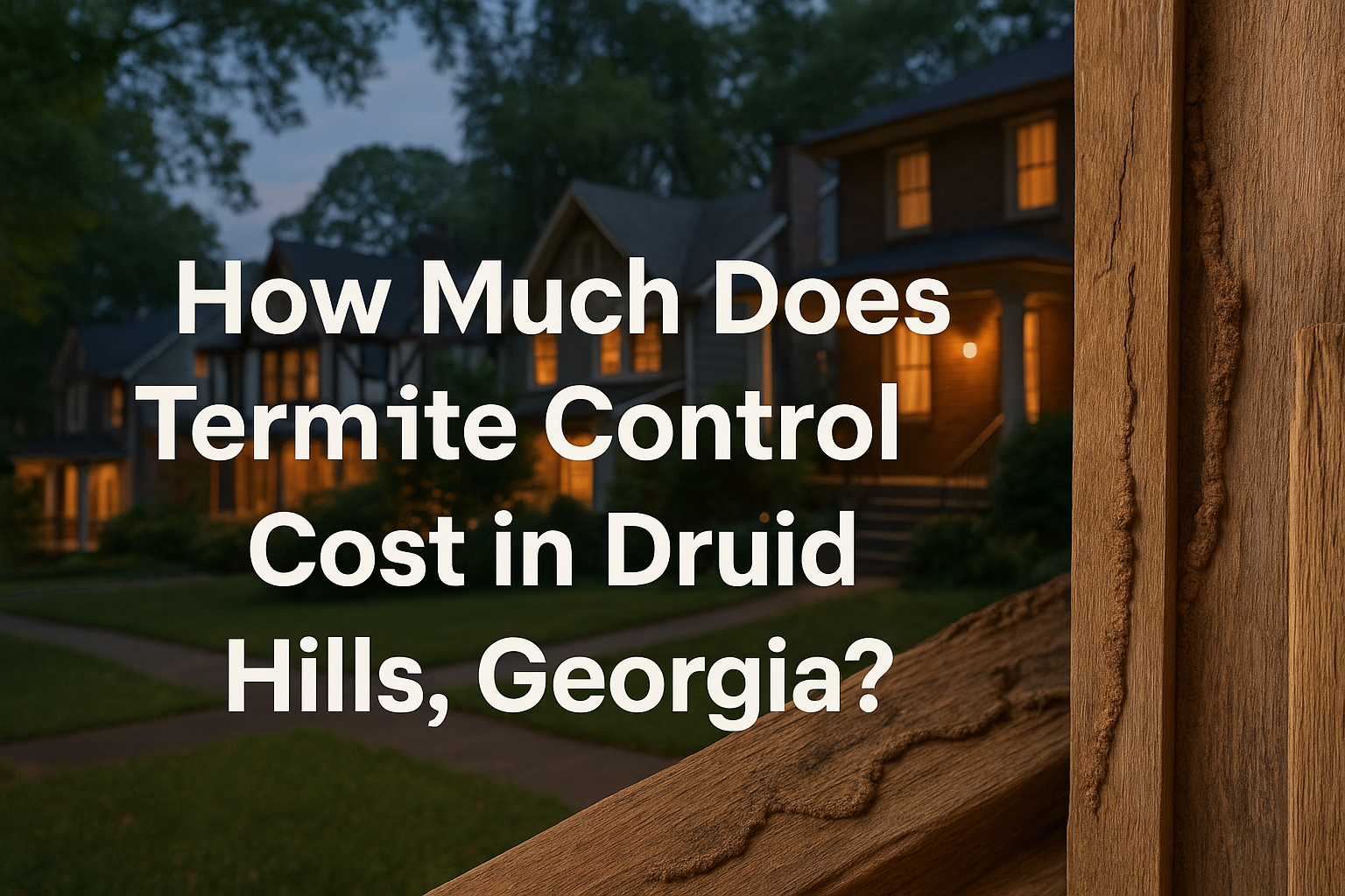 Termite Control Cost in Druid Hills, Georgia