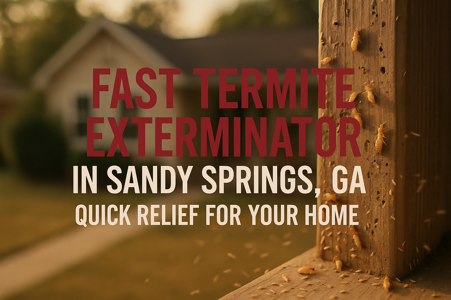Fast termite exterminator Sandy Springs home service