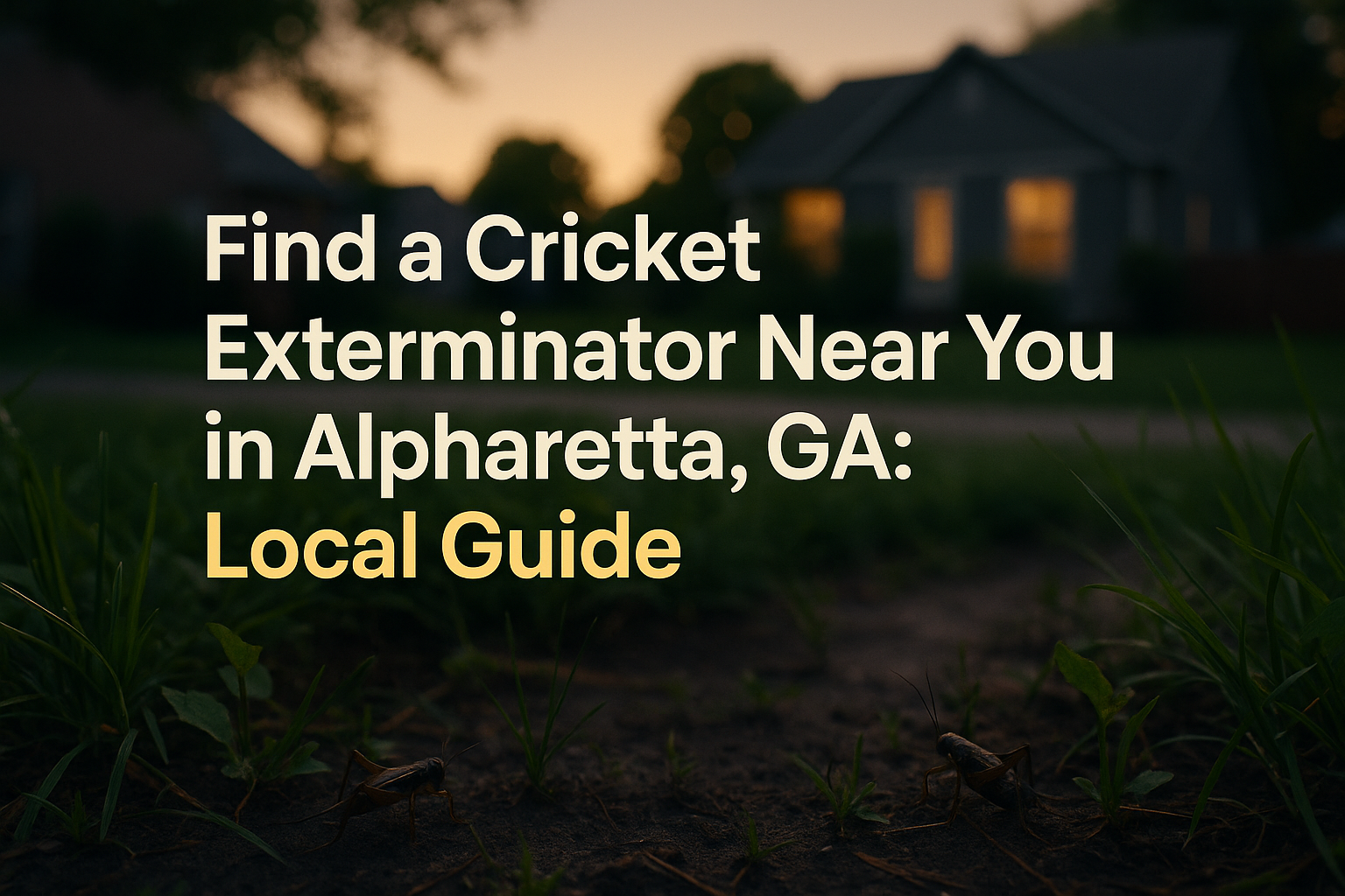 Professional cricket exterminator near me in Alpharetta GA treating basement