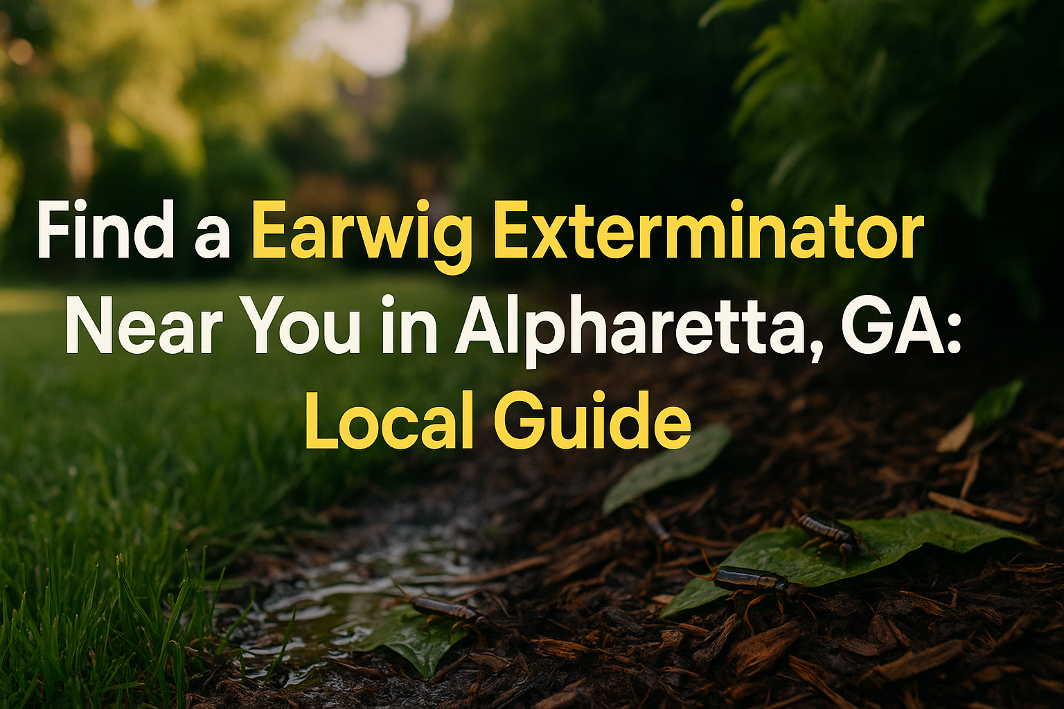 Earwig exterminator near me in Alpharetta GA treating home