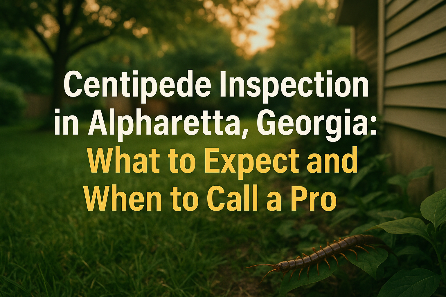 Centipede inspection Alpharetta – pest control expert checking home for centipede infestation