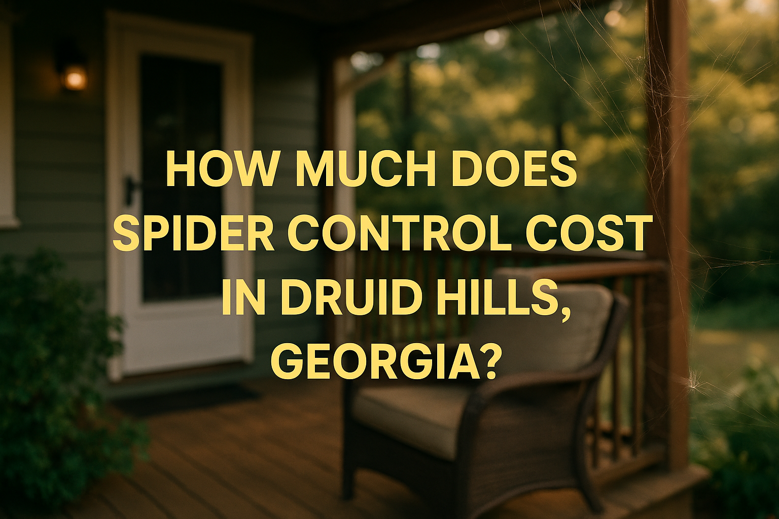 Spider Control Cost in Druid Hills, Georgia