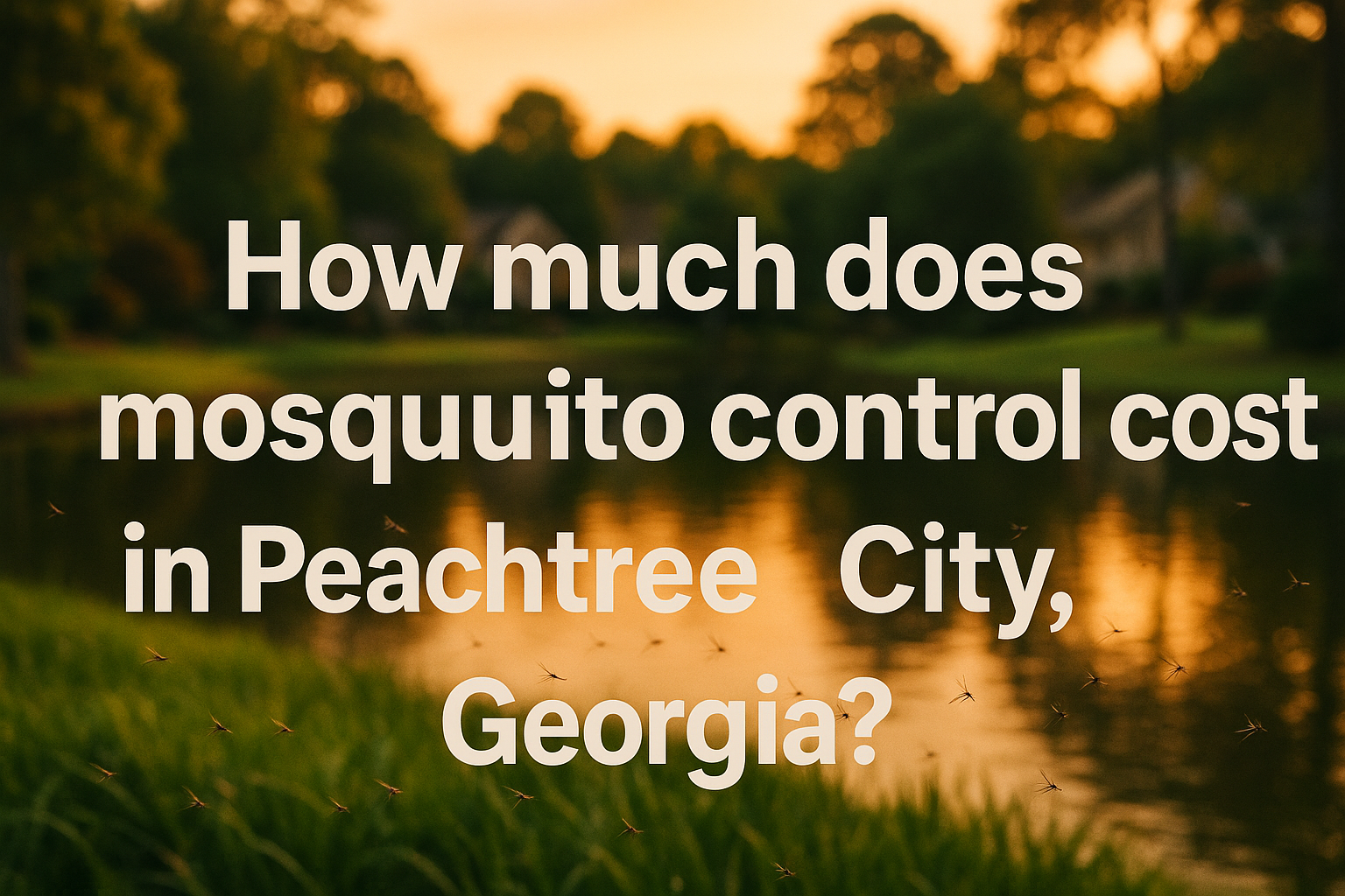 Mosquito control treatment in Peachtree City backyard