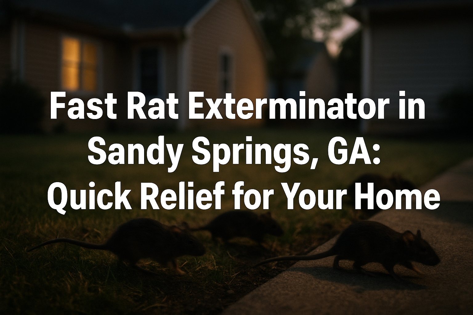 Fast Rat Exterminator in Sandy Springs, GA