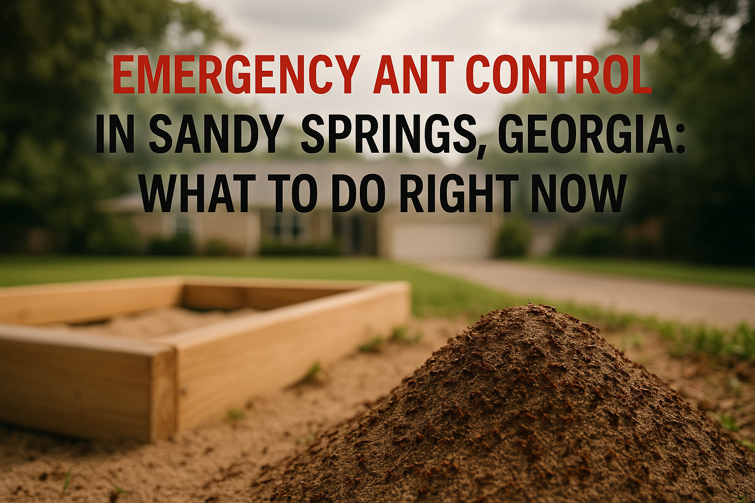 Emergency Ant Control in Sandy Springs, Georgia