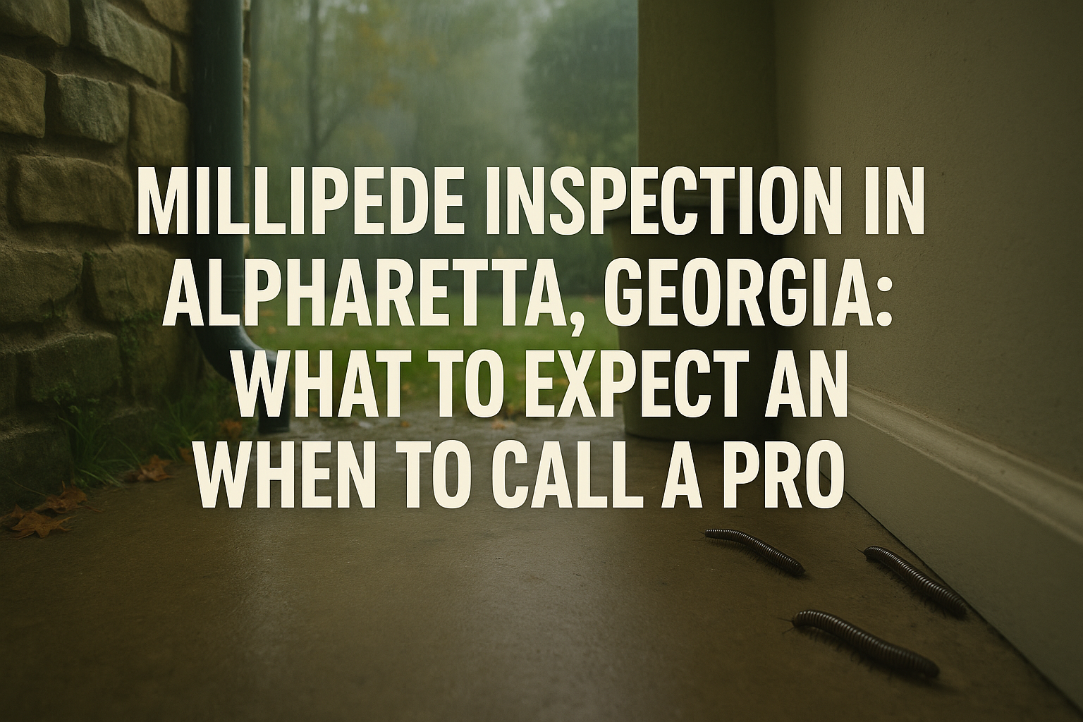 Millipede Inspection in Alpharetta, Georgia: What to Expect and When to Call a Pro