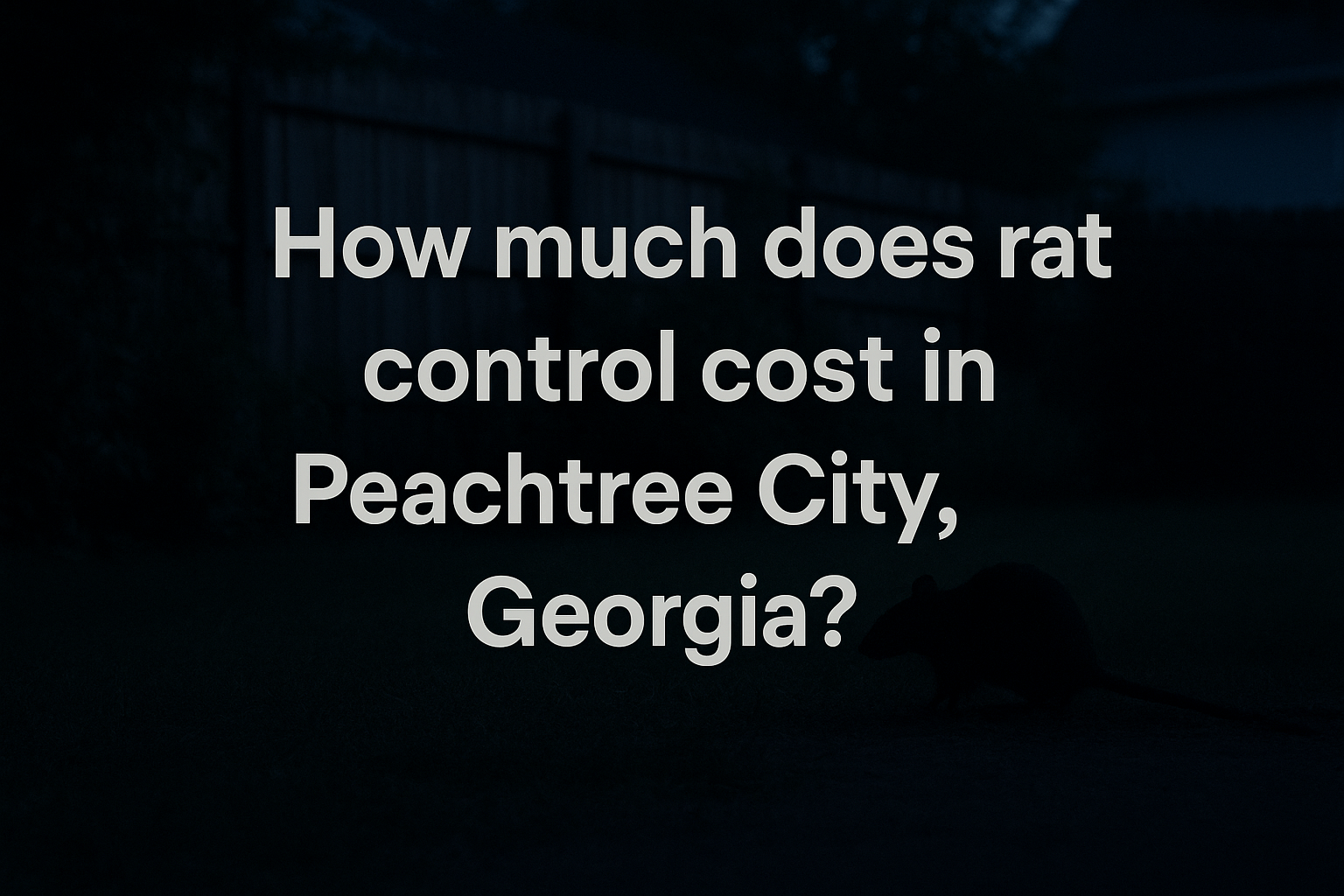 Rat Control Cost in Peachtree City, Georgia