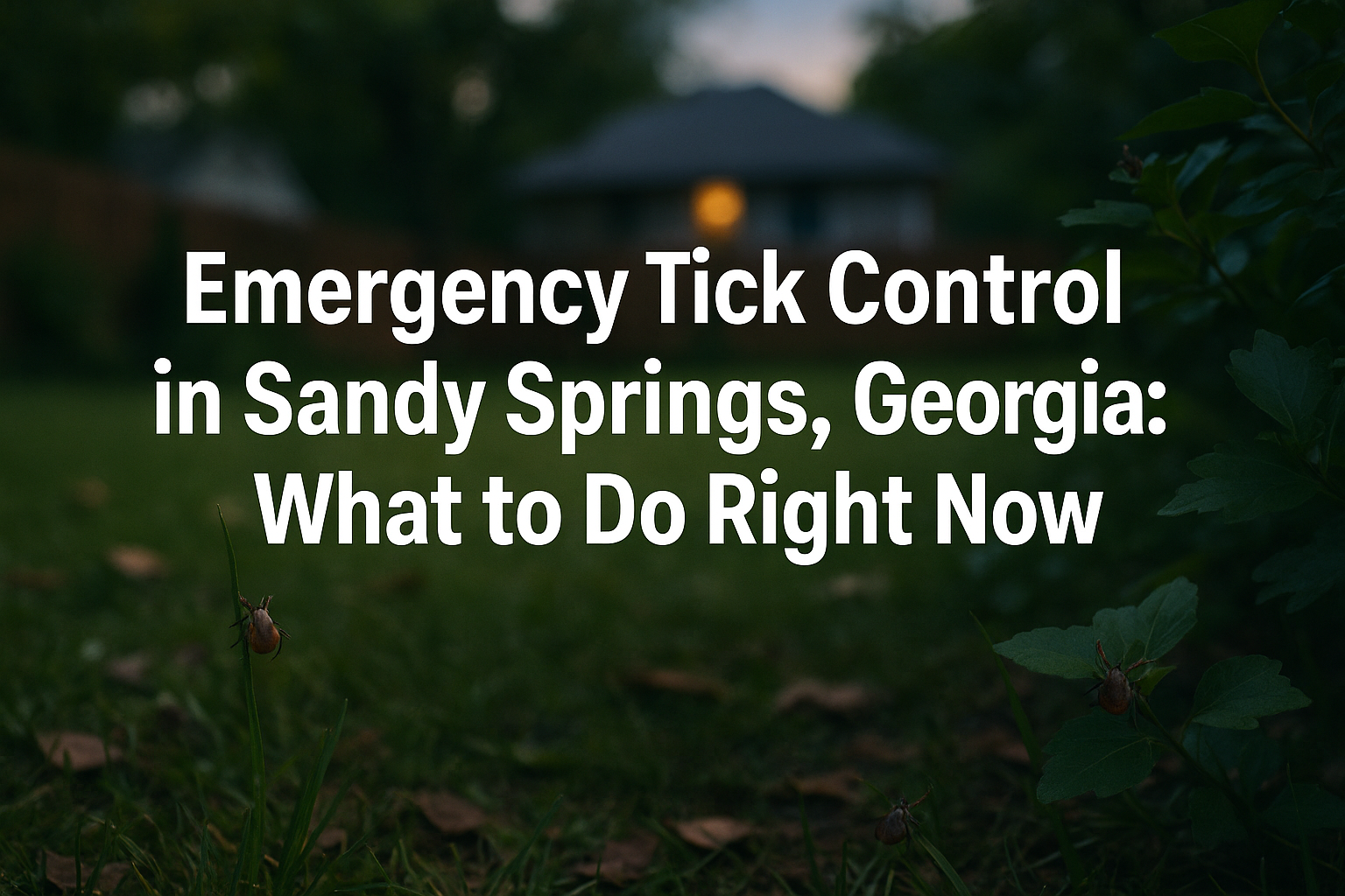 Emergency Tick Control in Sandy Springs, Georgia