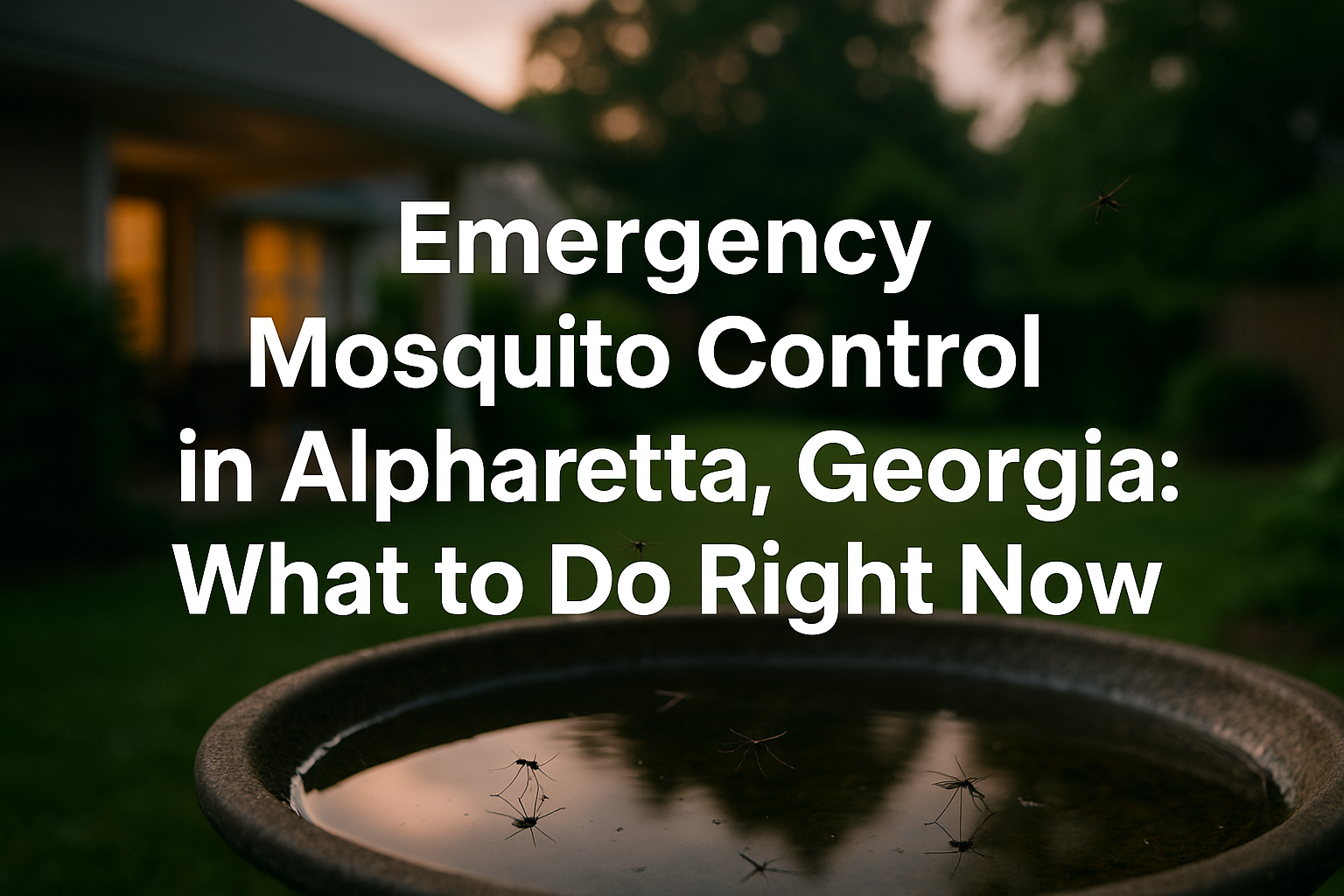 Emergency Mosquito Control in Alpharetta, Georgia