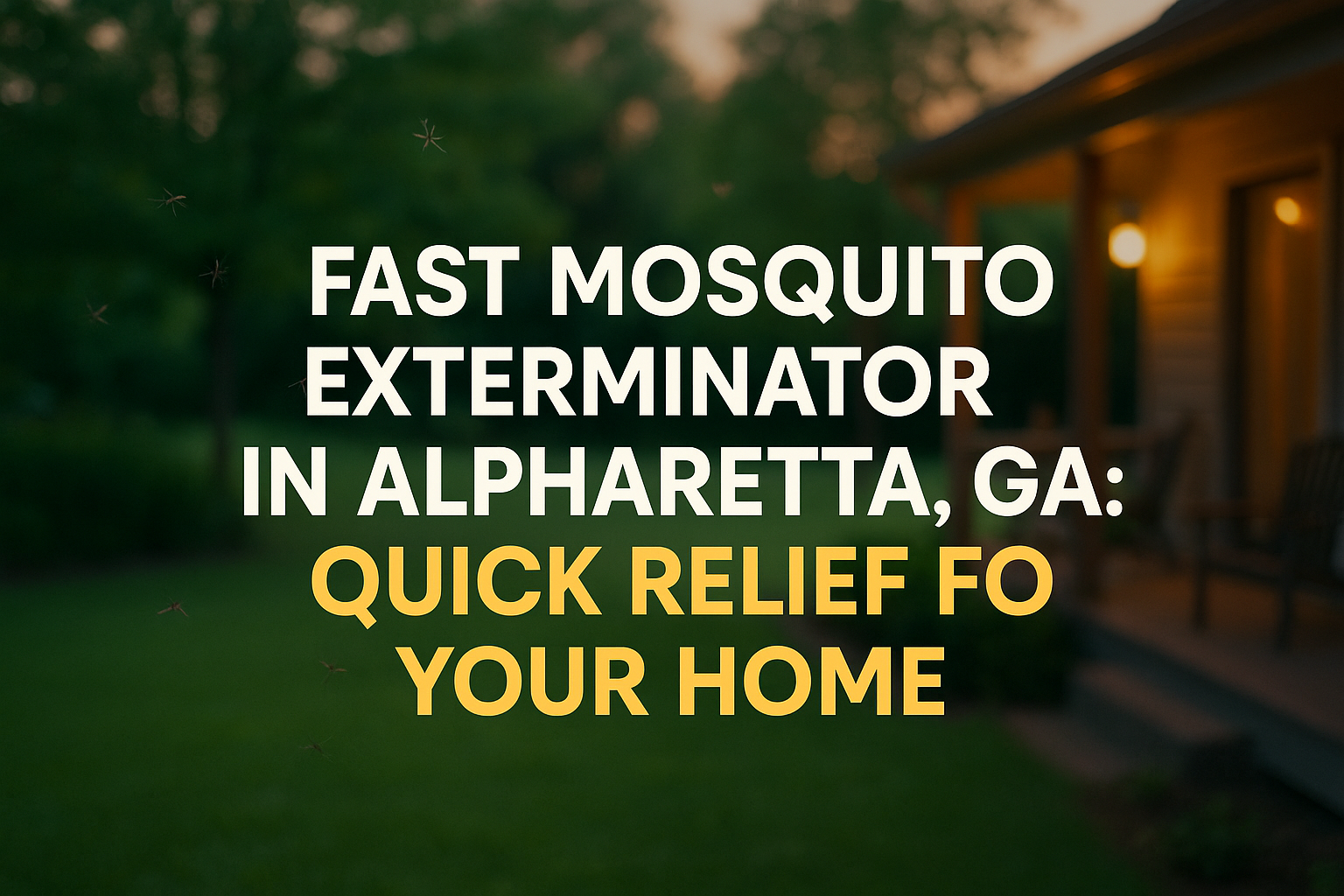 Fast Mosquito Exterminator in Alpharetta, GA
