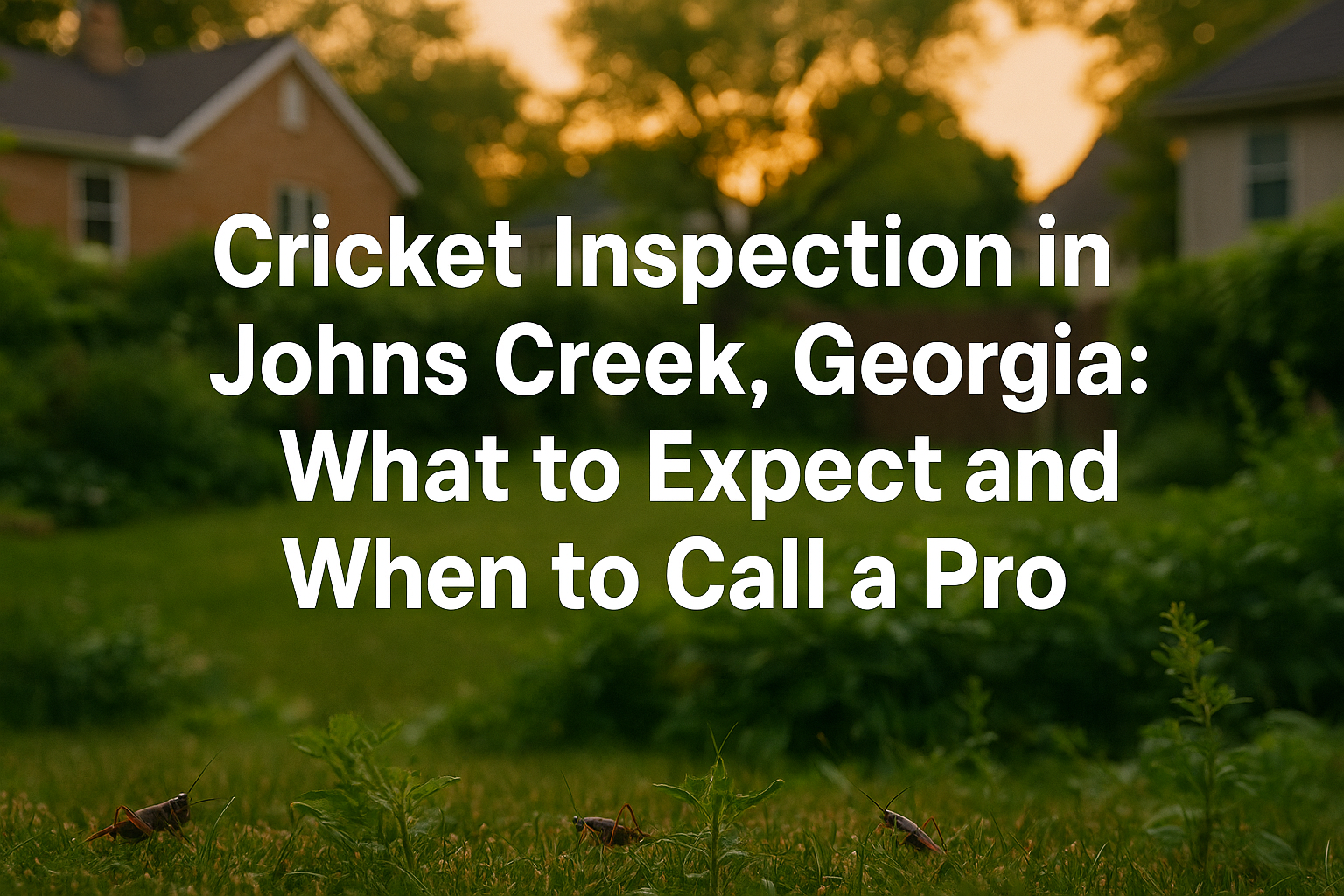 Cricket Inspection in Johns Creek, Georgia: What to Expect and When to Call a Pro