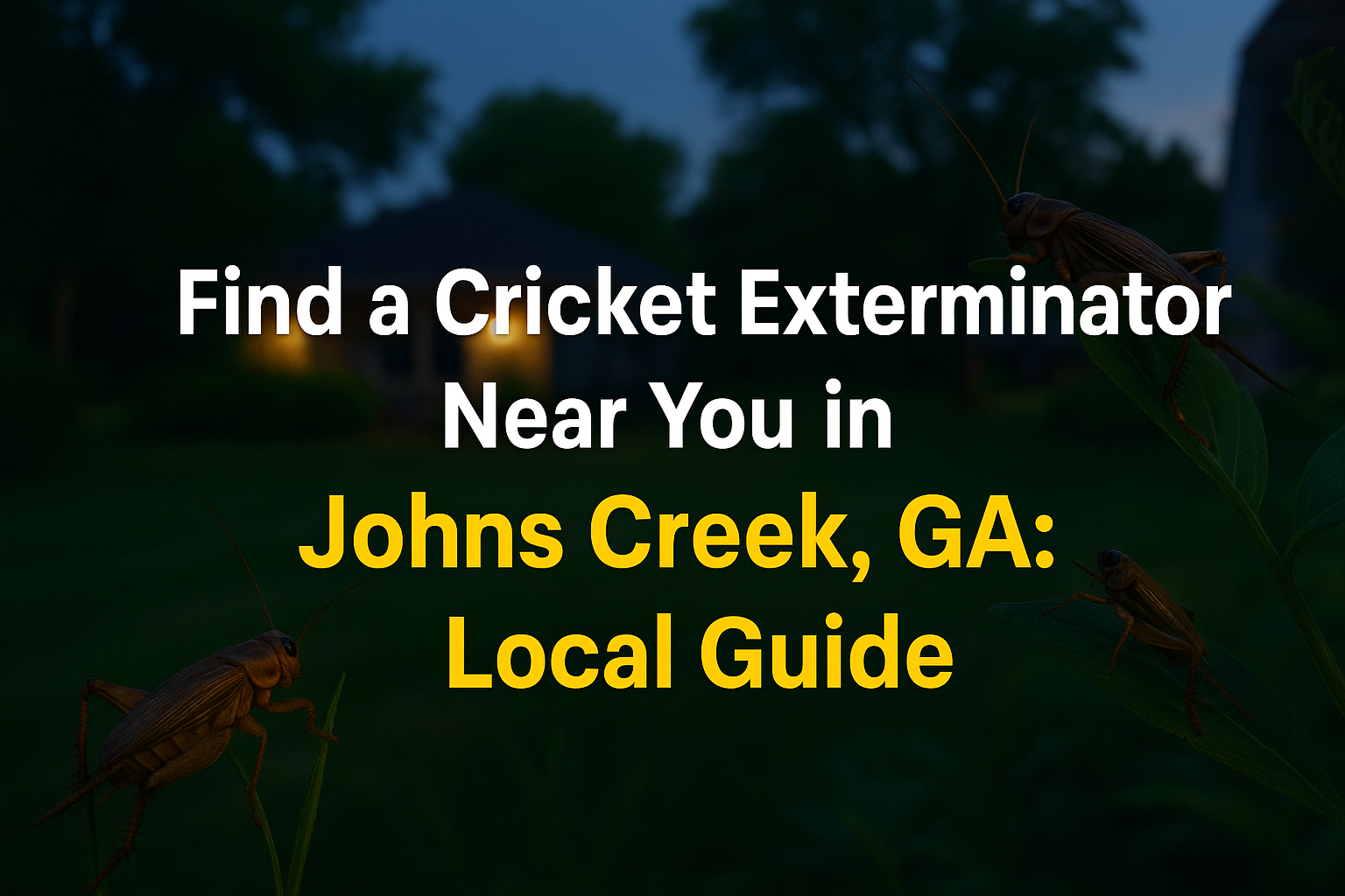 Cricket Exterminator Near You in Johns Creek, GA