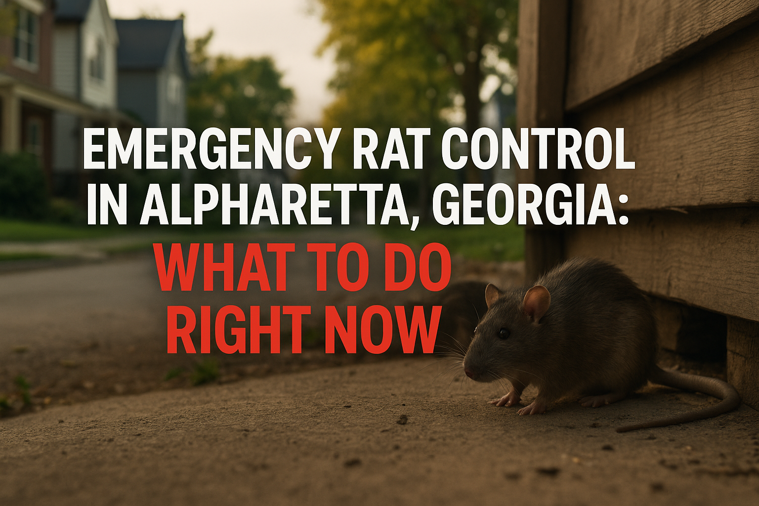 Emergency Rat Control in Alpharetta, Georgia