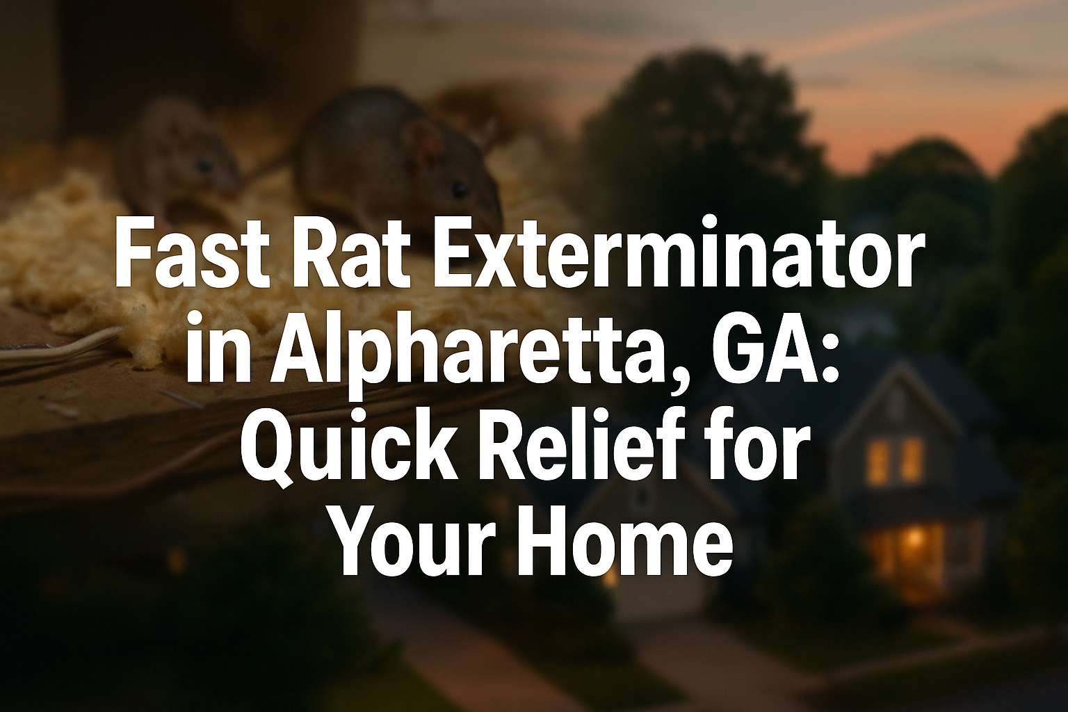 Fast Rat Exterminator in Alpharetta, GA