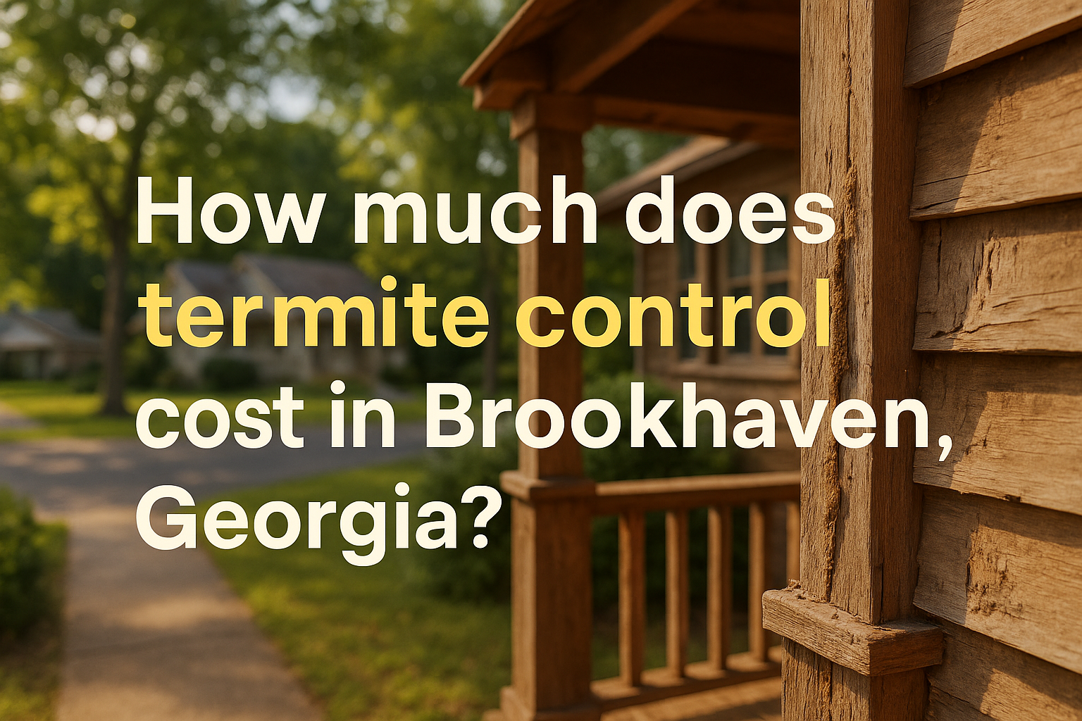 How much does Termite Control Cost in Brookhaven, Georgia?