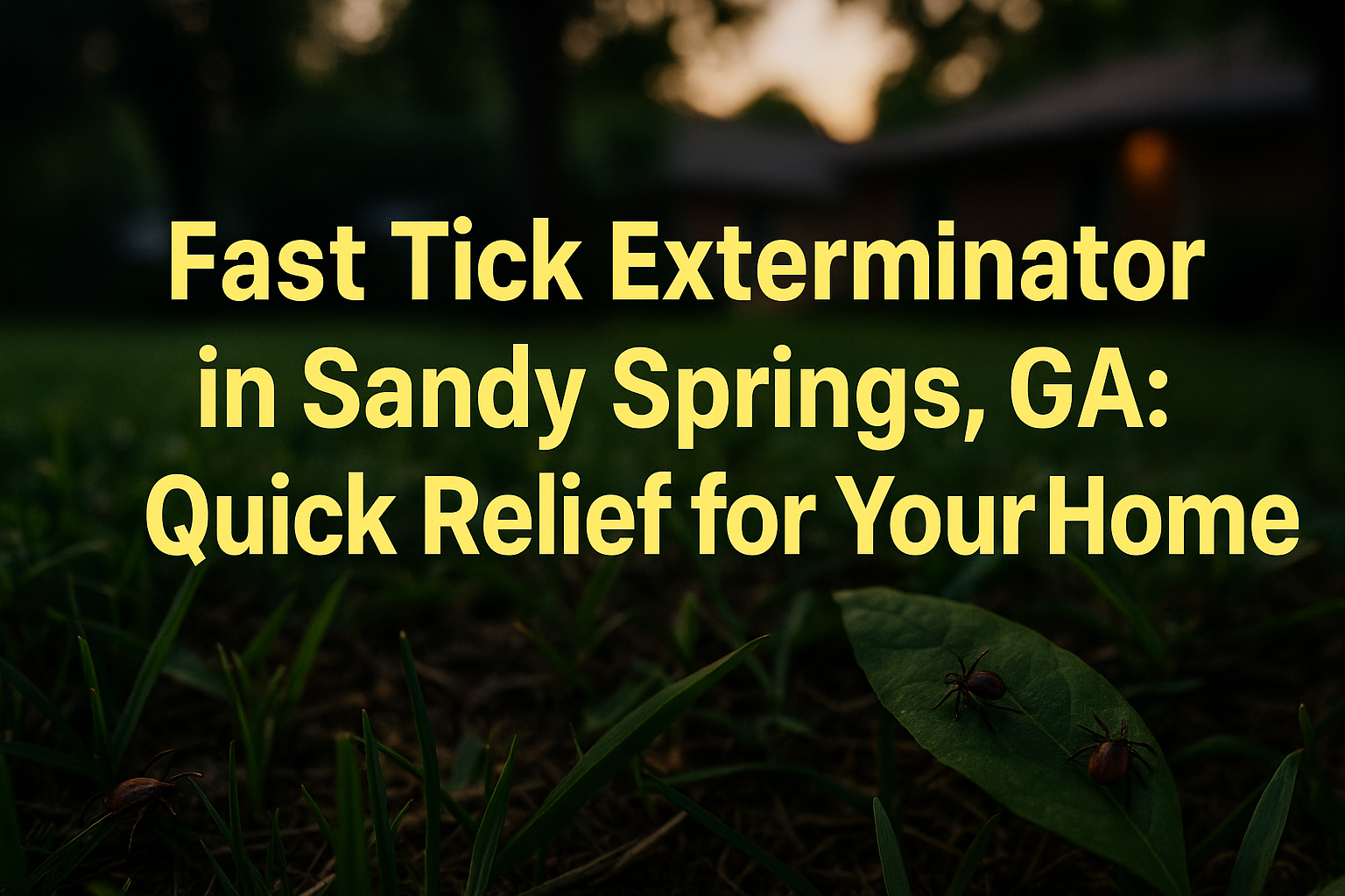Fast Tick Exterminator in Sandy Springs, GA: Quick Relief for Your Home