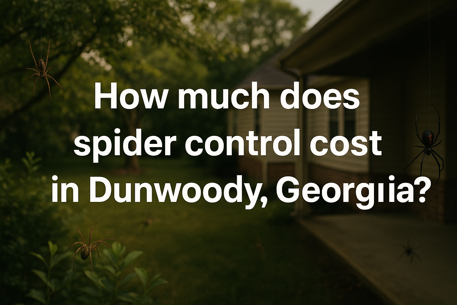 Spider Control Cost in Dunwoody, Georgia?