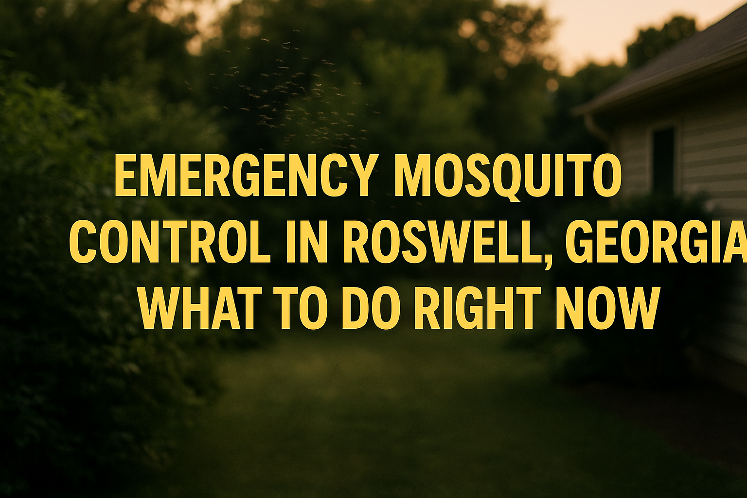 Emergency Mosquito Control in Roswell, Georgia
