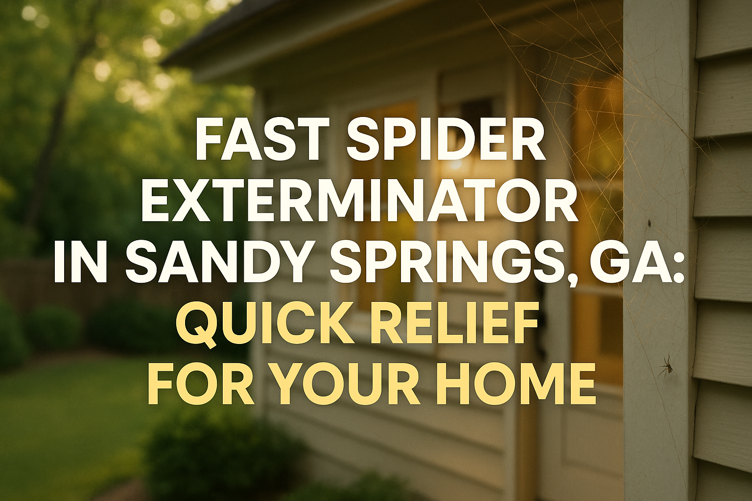 Fast spider exterminator service in Sandy Springs GA home