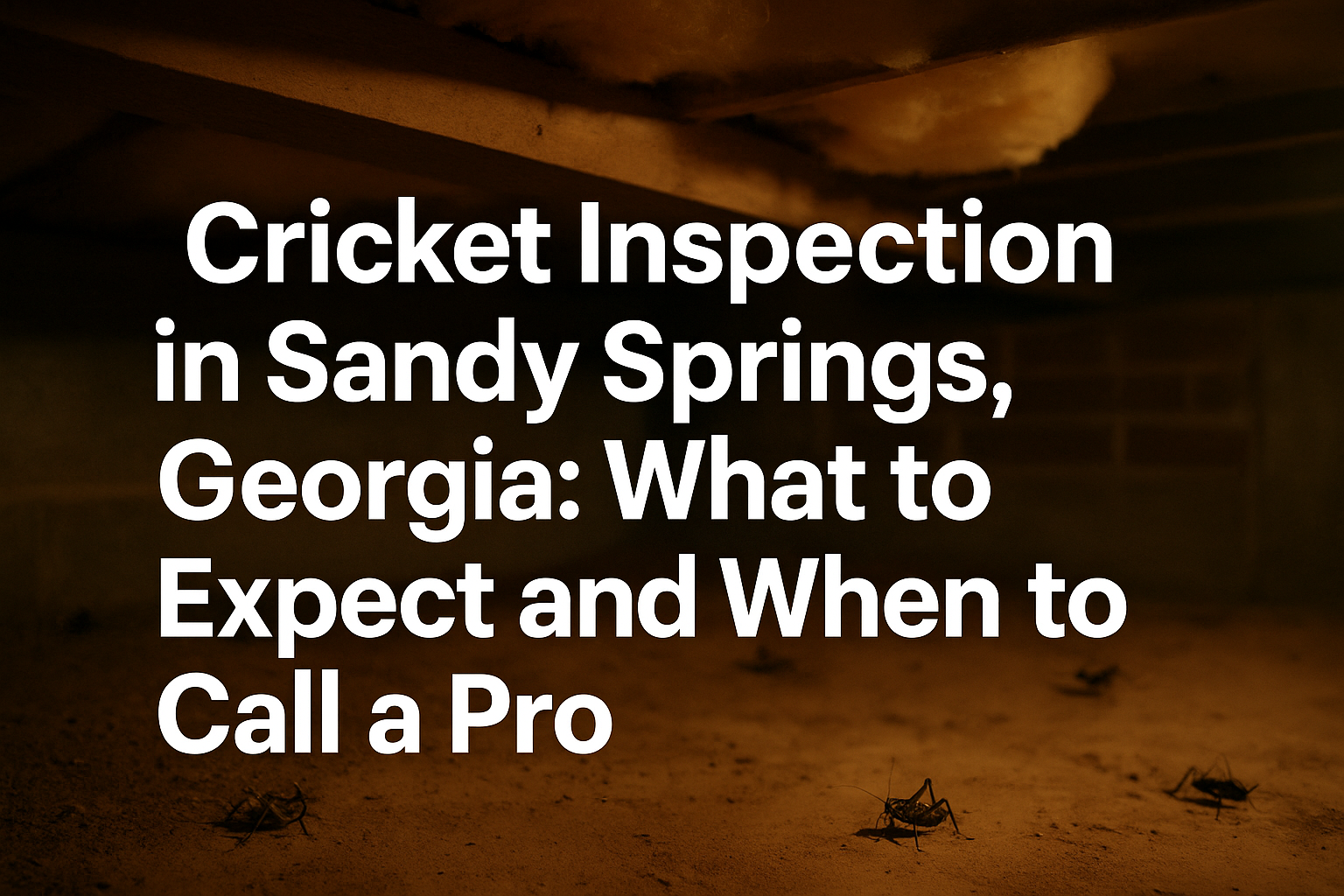 Cricket Inspection in Sandy Springs, Georgia