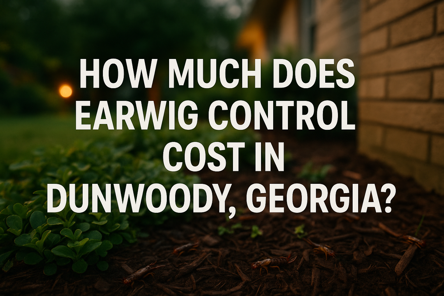 How much does Earwig Control Cost in Dunwoody, Georgia?