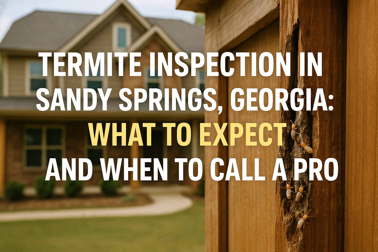 Termite Inspection in Sandy Springs, Georgia: What to Expect and When to Call a Pro