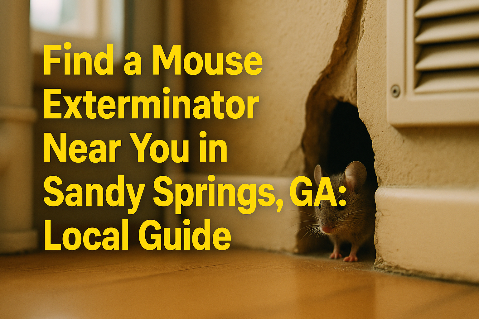 Professional mouse exterminator Sandy Springs sealing entry points