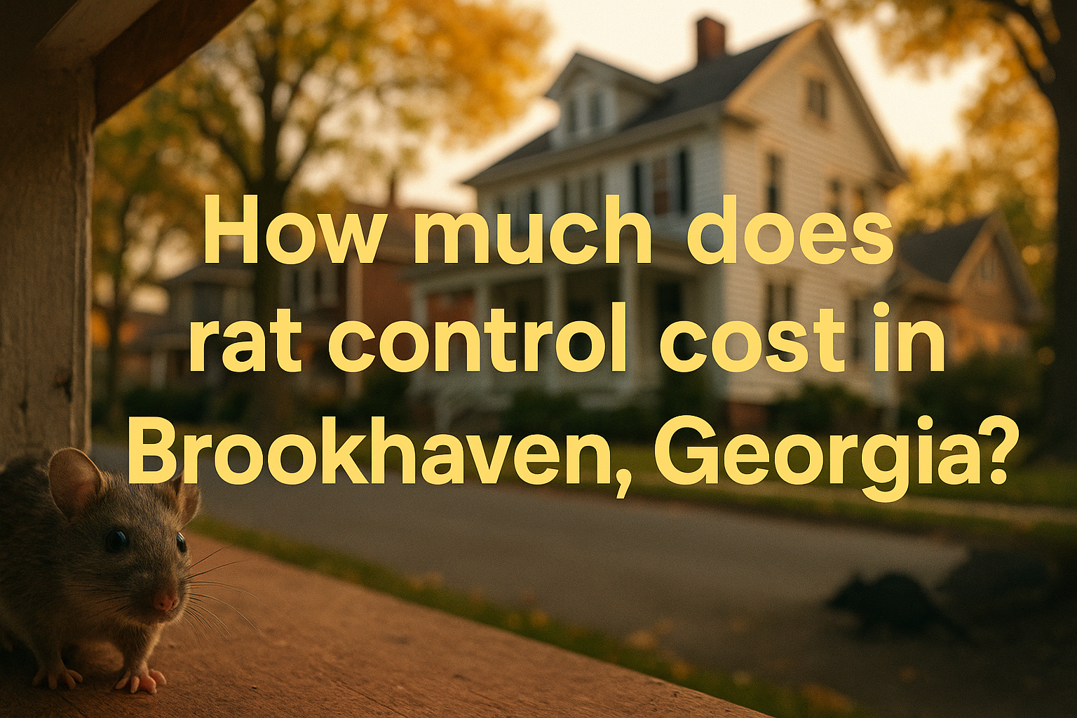 How much does Rat Control Cost in Brookhaven, Georgia?
