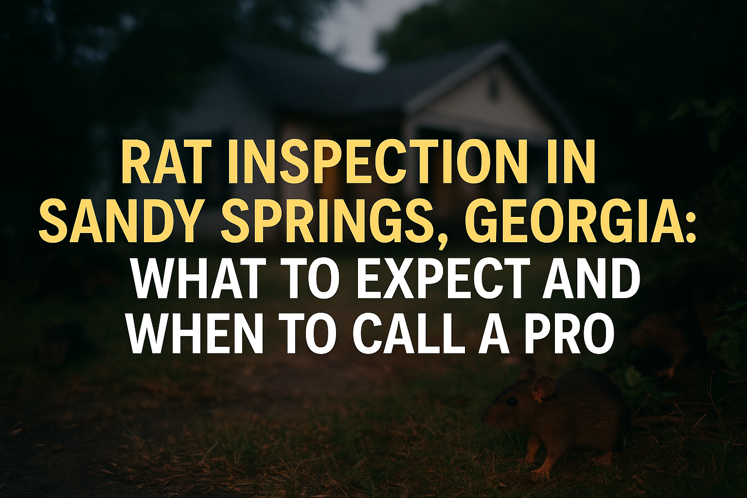 Rat Inspection in Sandy Springs, Georgia