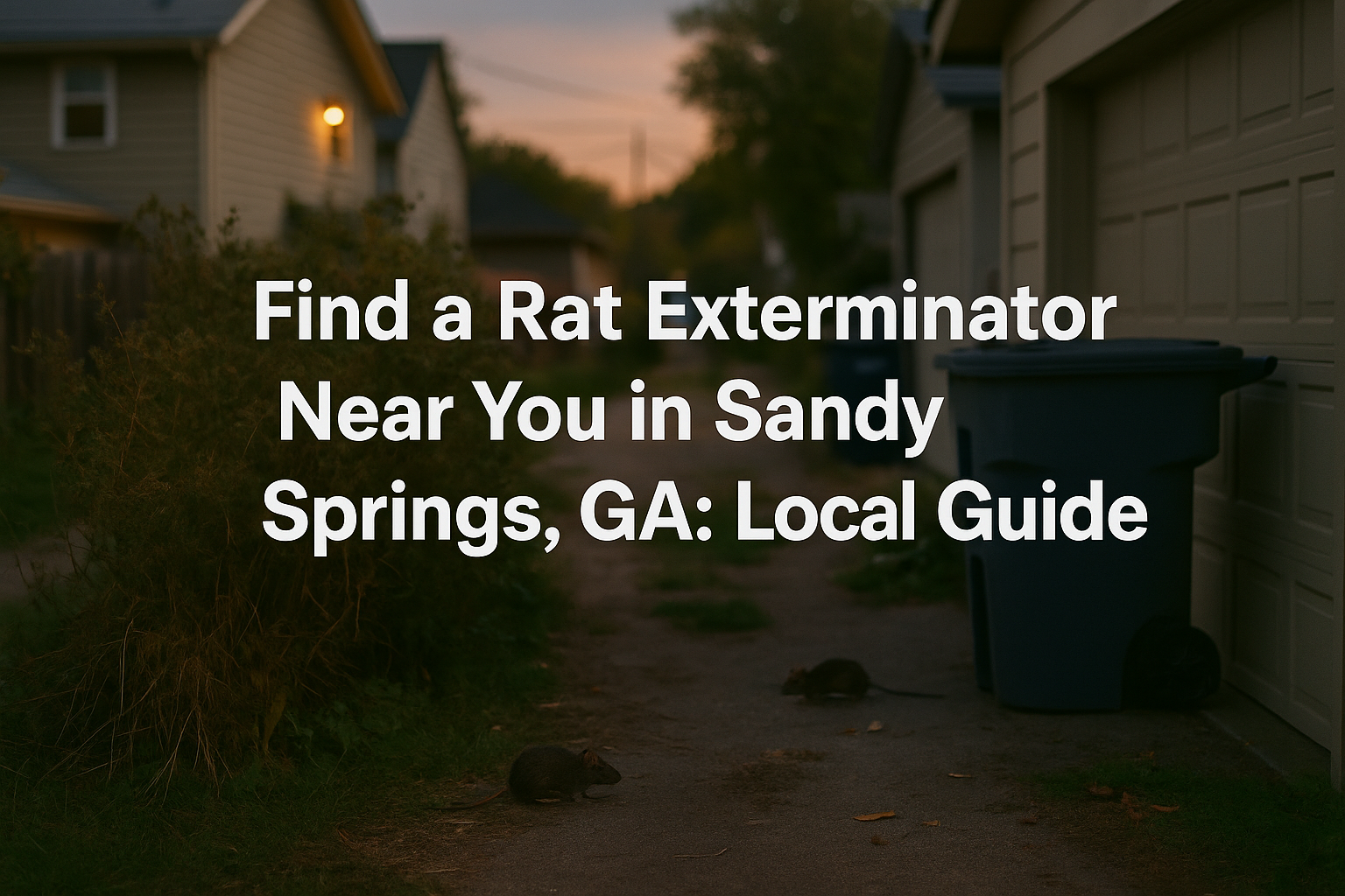 Rat Exterminator Near You in Sandy Springs, GA