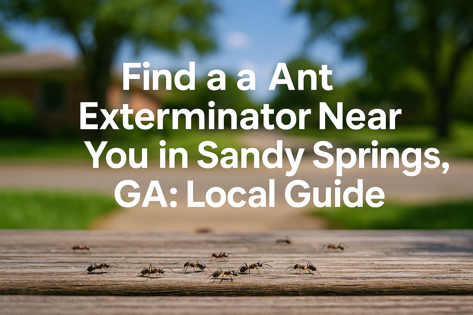 Ant Exterminator Near You in Sandy Springs, GA