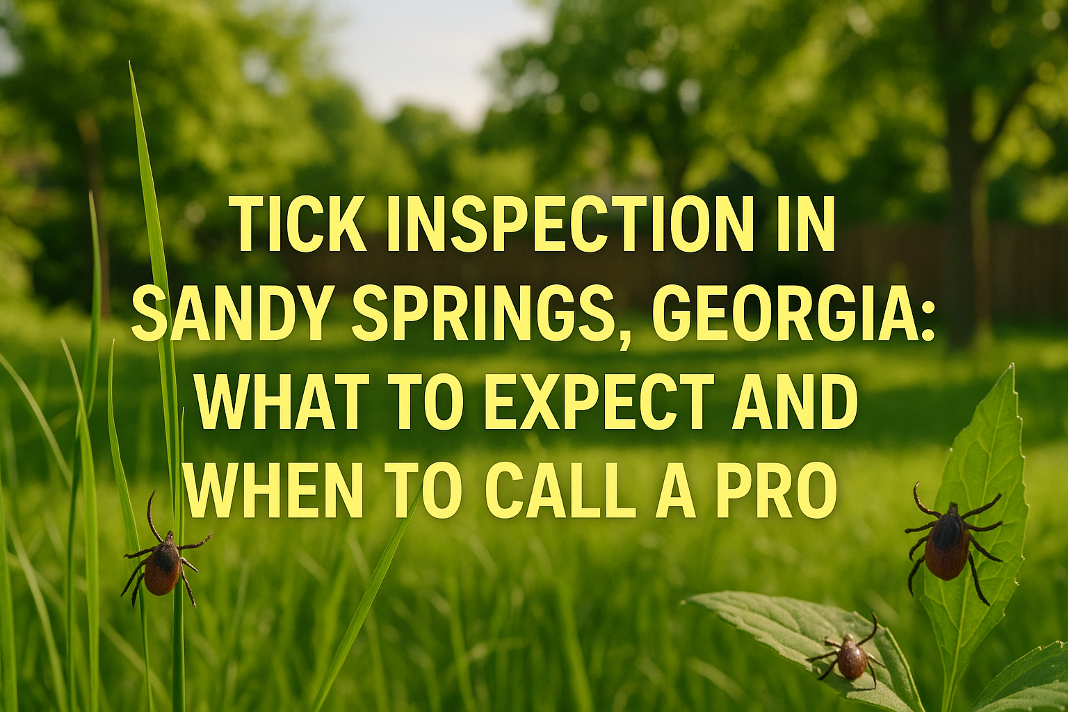 Tick Inspection in Sandy Springs, Georgia