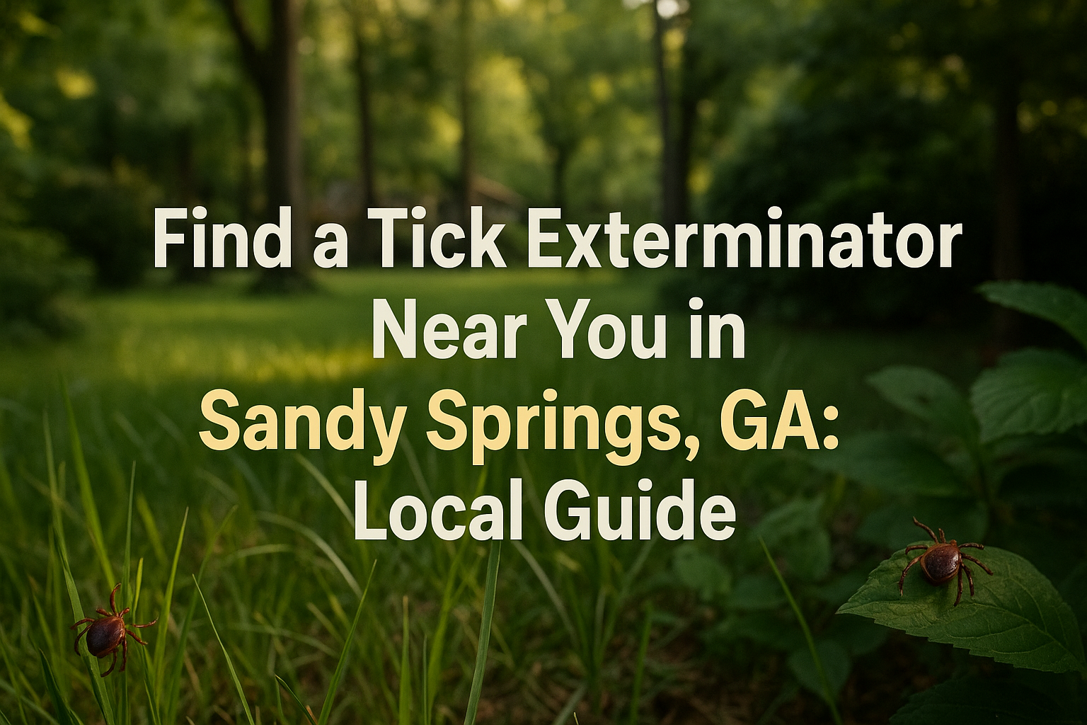 Tick Exterminator Near You in Sandy Springs, GA