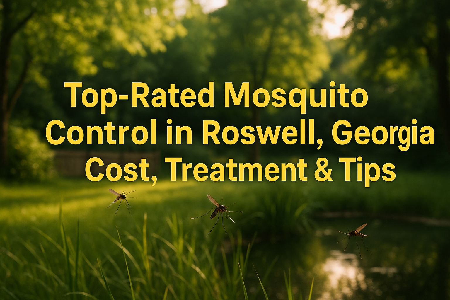 Mosquito control treatment in Roswell GA backyard
