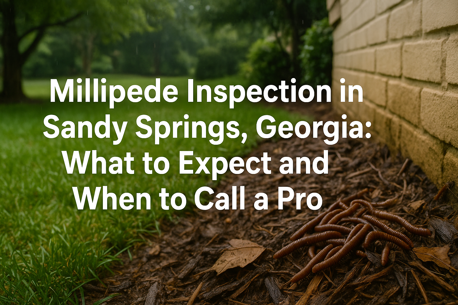 Millipede inspection Sandy Springs