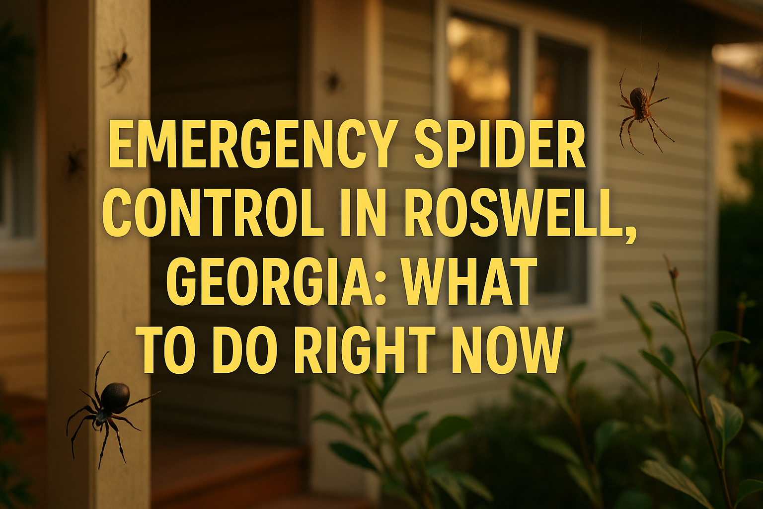 Emergency Spider Control Roswell, Georgia