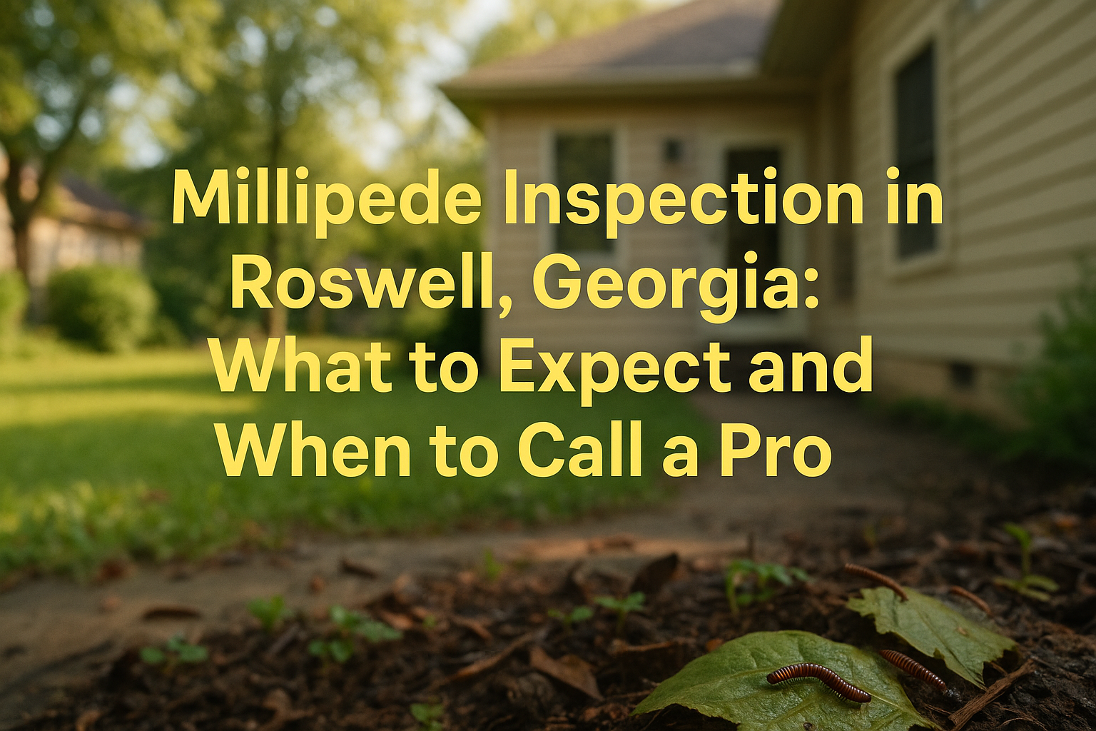 Millipede Inspection Roswell, Georgia