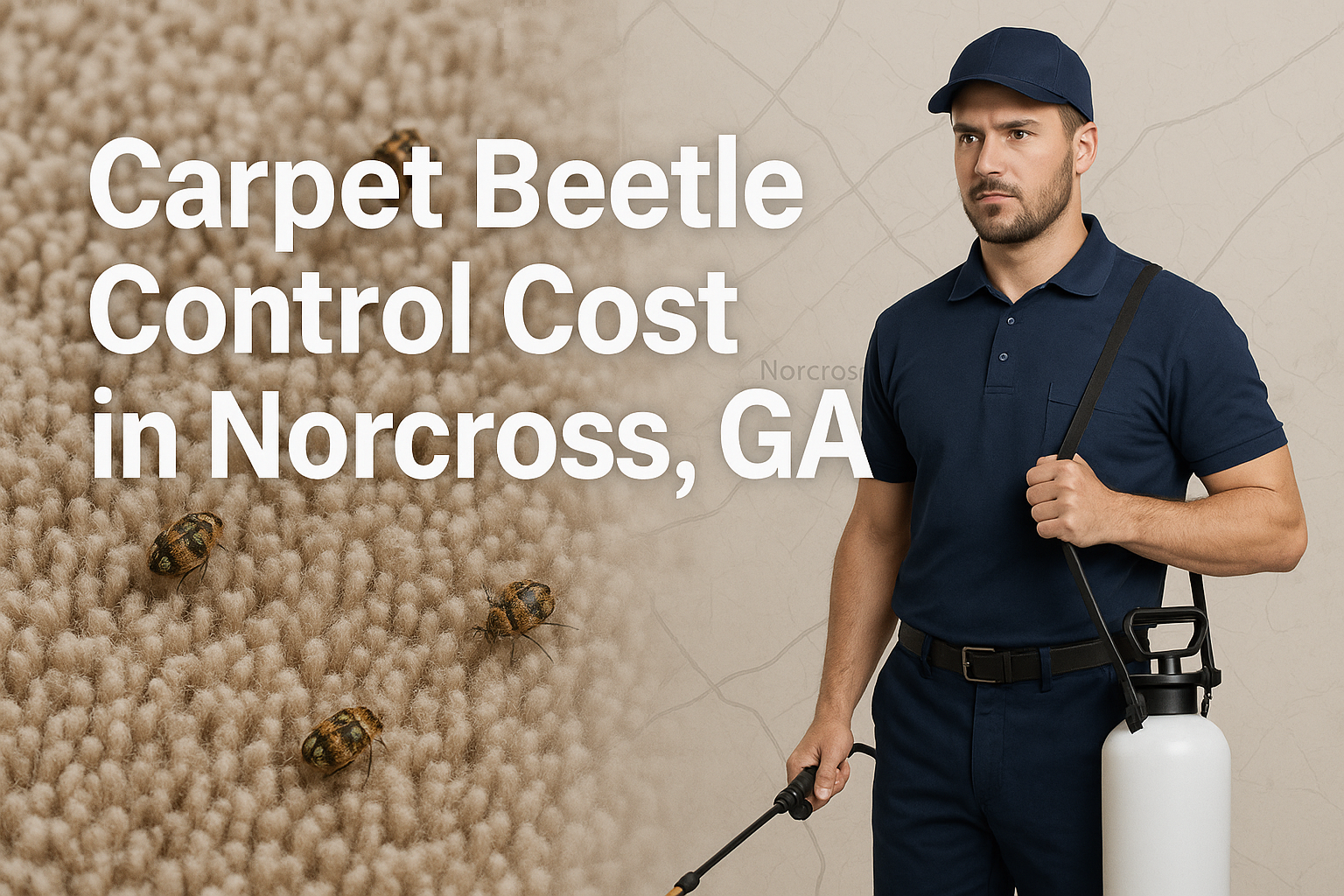 How much does carpet beetle control cost in Norcross, Georgia?